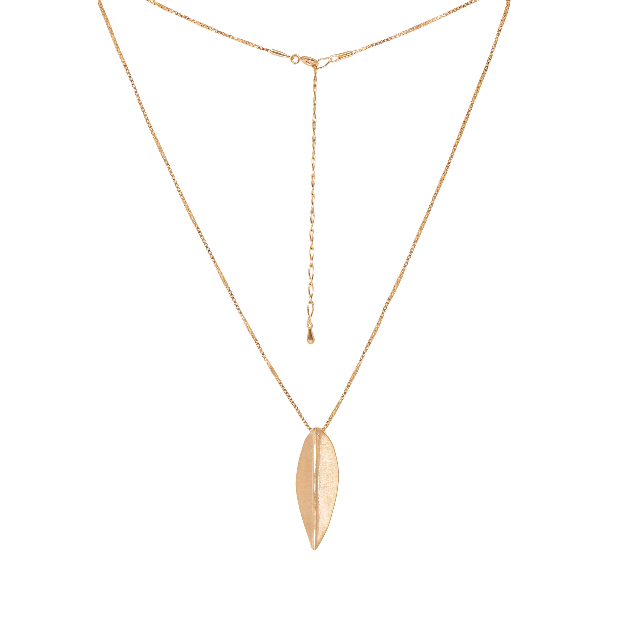 Pingente folha acetinado