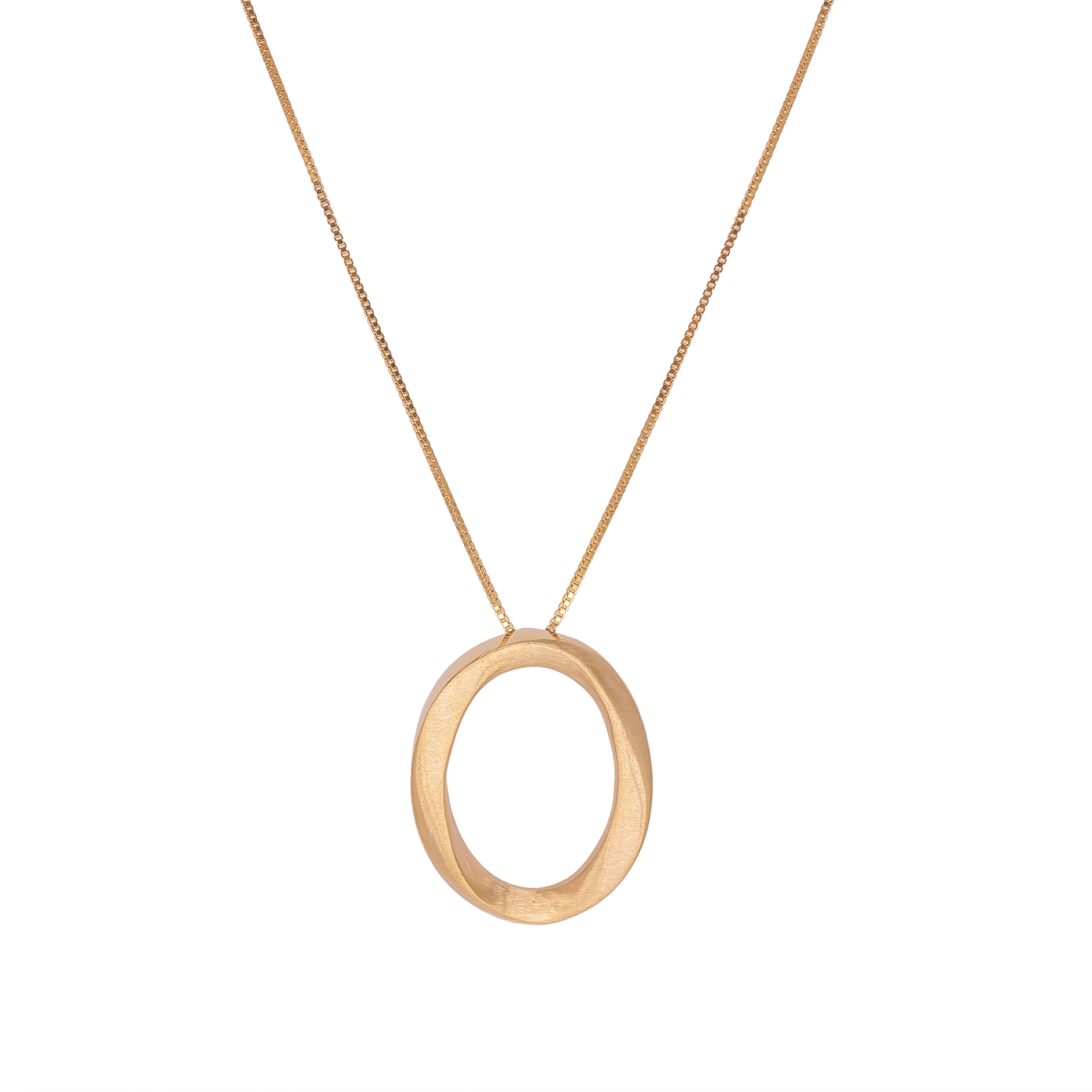 Pingente oval acetinado - Imagem 2